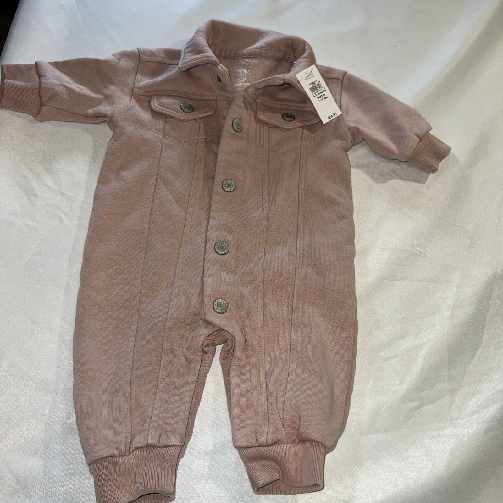 Baby Gap Infant Pink Fleece Fleece Button Up Size 0-6 Month Nwt Adorablewarm339